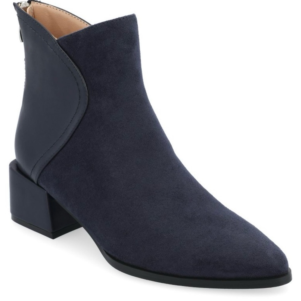 Journee Collection Dark Blue Ankle Booties